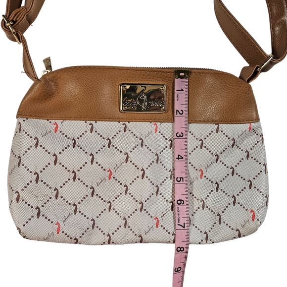Baby Phat Tan Crossbody Purse Adjustable Strap Cat Spellout Logo Y2K Celebrity - Picture 14 of 15